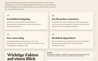 Website-Ausschnitt Mitte von Holovey Betreuung